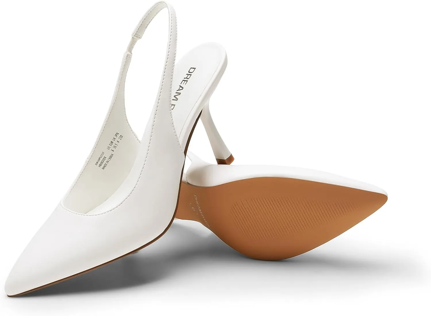 DREAM PAIRS Women's Heels Slingback Stiletto Pumps Shoes Pointed Closed Toe Kitten Heels Dress Bridal Elegant Wedding Sexy Party
