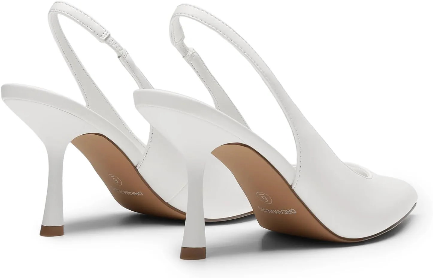 DREAM PAIRS Women's Heels Slingback Stiletto Pumps Shoes Pointed Closed Toe Kitten Heels Dress Bridal Elegant Wedding Sexy Party