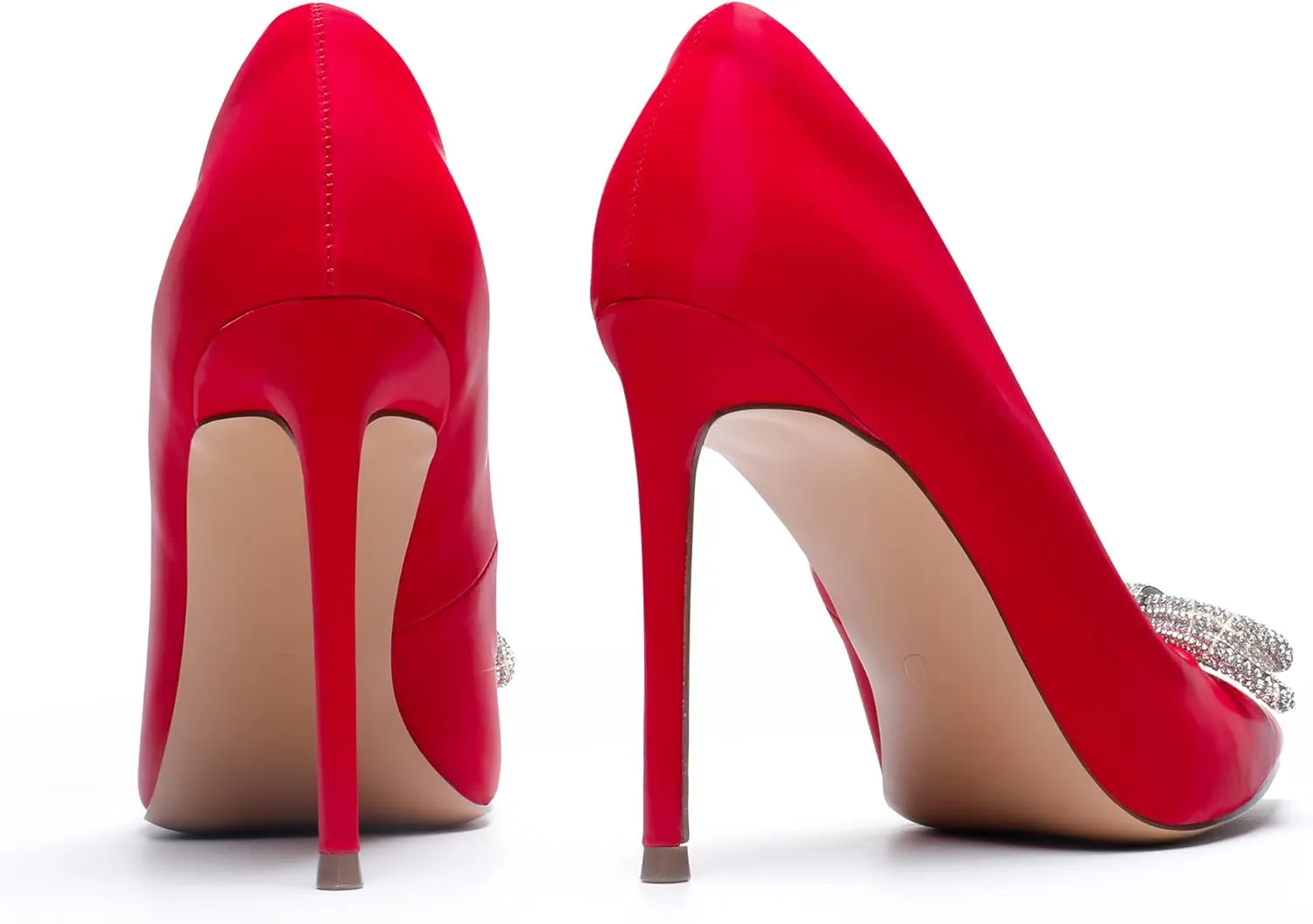 DREAM PAIRS Women's High Heels for Women Classic Pointed Closed Toe Heels Sexy Sparkly Rhinestone Stiletto Pumps Elegant Versatile Wedding Bridal Party Dress Shoes