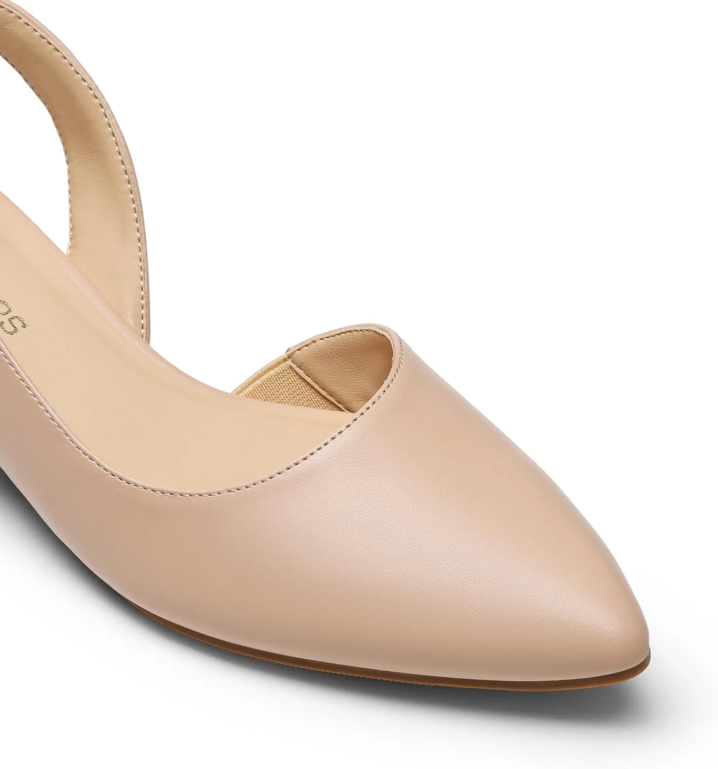 DREAM PAIRS Womens Slingback Kitten Low Block Heels Closed Pointed Toe Ankle Strap Elegant Dressy Pumps Wedding Party Dress Shoes for Women
