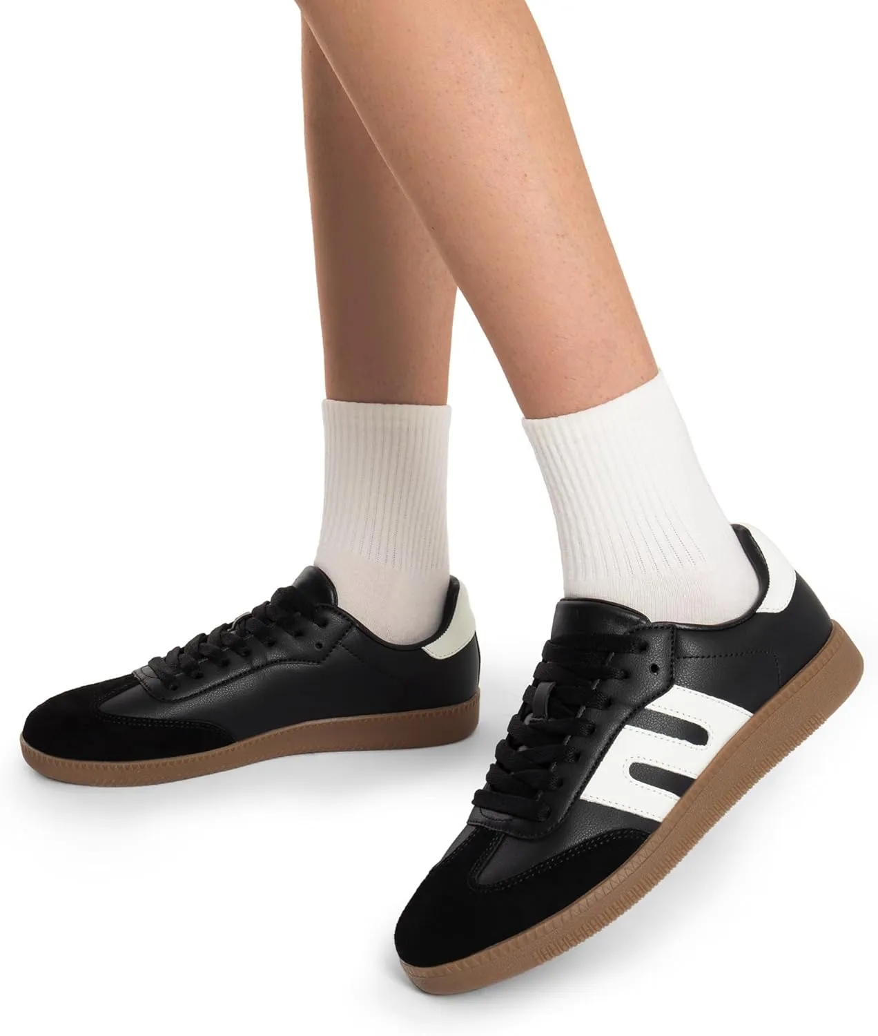 DREAM PAIRS Women's Tennis Sneakers Walking Nia Flat Low-Top Casual Lace-Up Comfortable Fashion Sneakers Shoes.