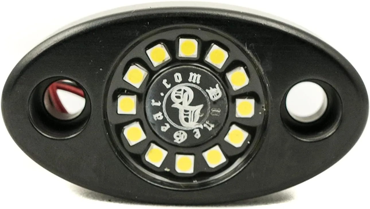 DUNE GEAR DUNEGEAR BILLET UTV LED DOME LIGHT/ROCK LIGHTS USA MADE FLAT MOUNT (AMBER LIGHT)