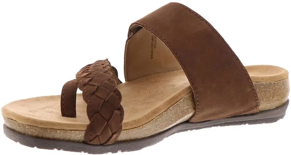 Earth Origins Women’s Onida Sandal I Slip-On Leather Sandals with Arch Support for Everyday