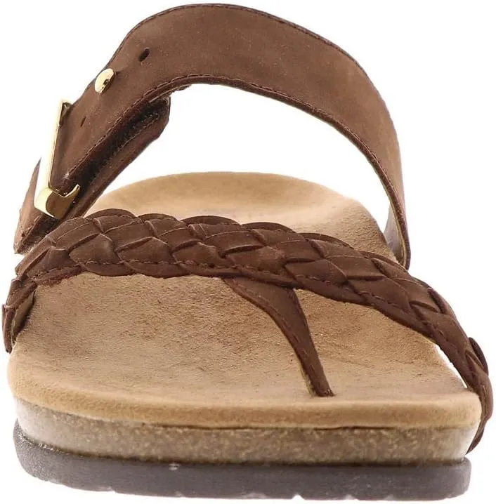 Earth Origins Women’s Onida Sandal I Slip-On Leather Sandals with Arch Support for Everyday