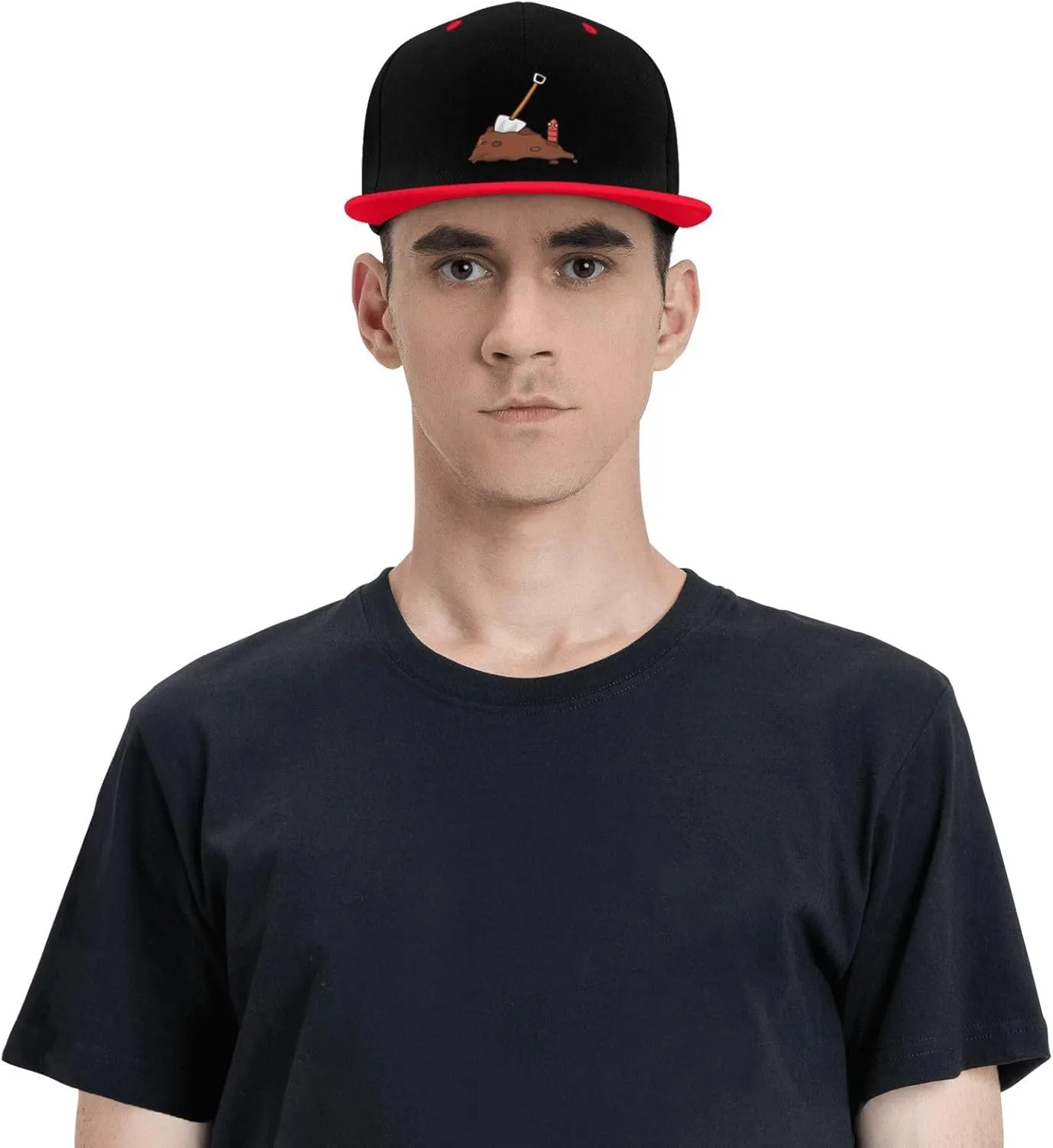 Earthworms and Shovels Snapback Hat for Men Women Baseball Cap Trucker Flat Bill Hats Dad Caps