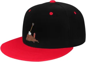Earthworms and Shovels Snapback Hat for Men Women Baseball Cap Trucker Flat Bill Hats Dad Caps