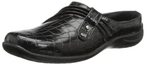 Easy Street Women's Holly Mule,Black Patent Croco,6.5 M US
