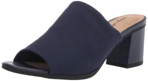 Easy Street Women's Mule, Navy Stretch Fabric, 8 Wide
