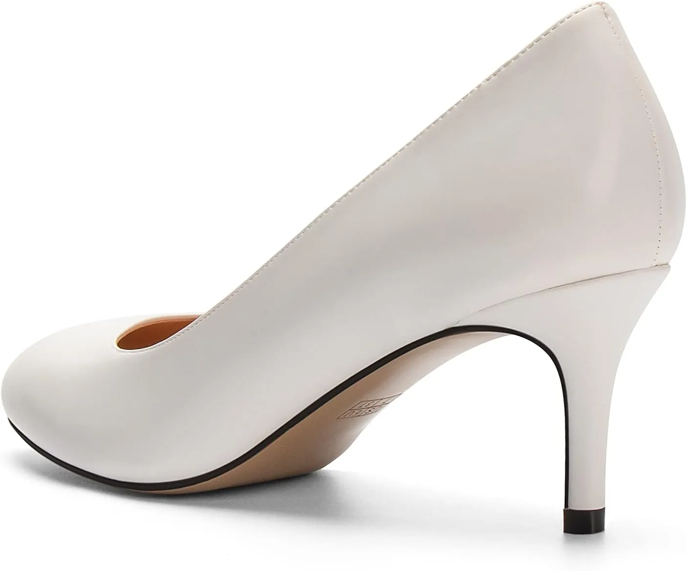 Eldof Women Kitten Heel Pumps - Round Toe 6.5cm Mid-Heel Court Shoes for Wedding, Party, Office