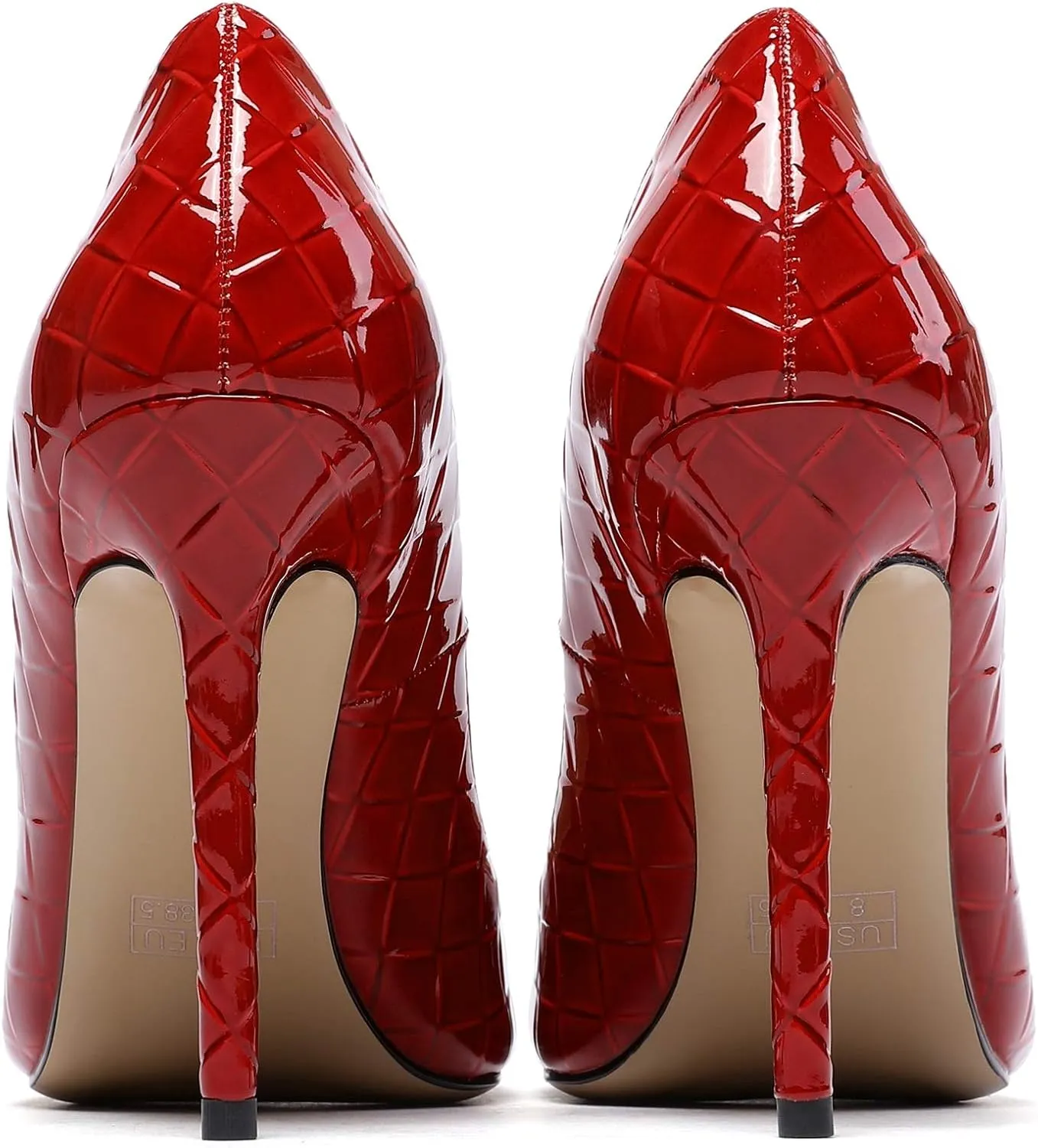 Eldof Women's Classic Dress Pumps Shoes, Sexy Pointed Toe 4" Stiletto High Heels, Office Formal Slip On Size 5-13