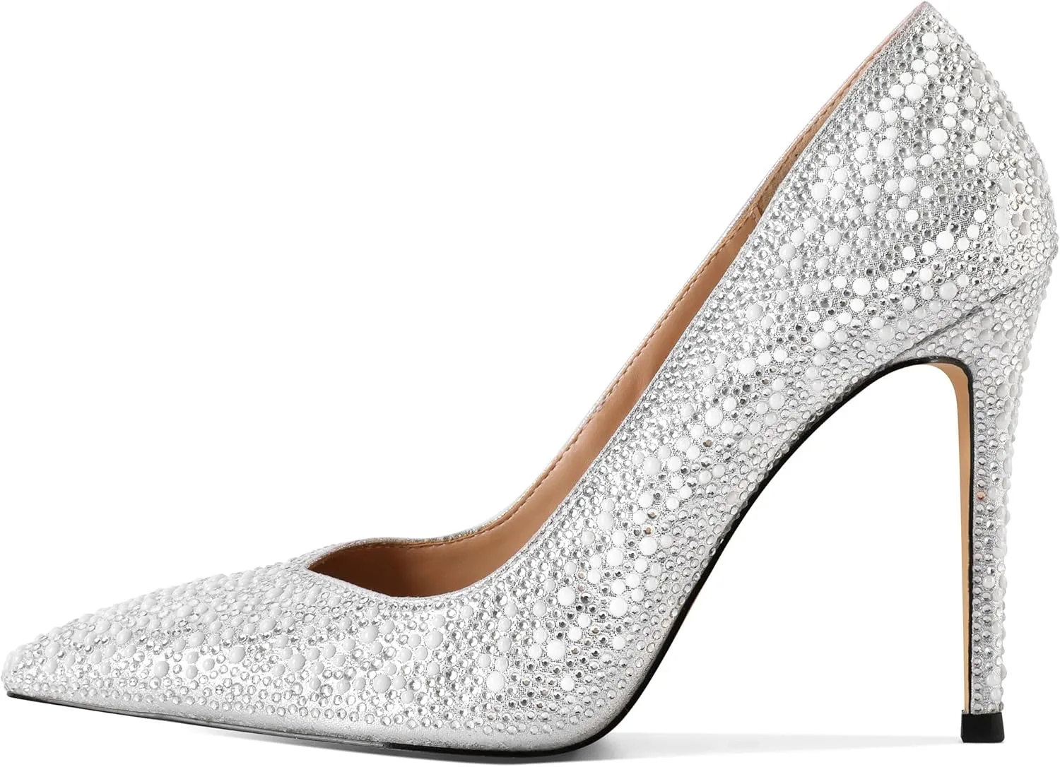 Eldof Women's Classic Dress Pumps Shoes, Sexy Pointed Toe 4" Stiletto High Heels, Office Formal Slip On Size 5-13