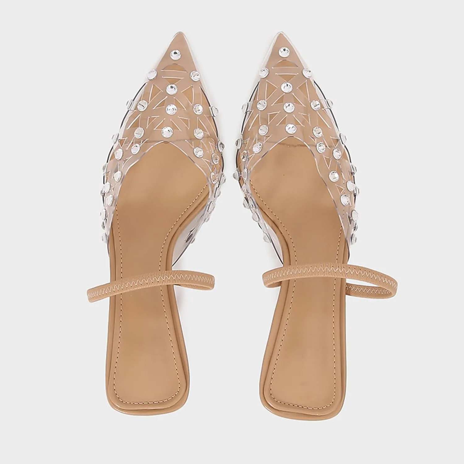 Embroidered Kitten Heels For Women Slingback Comfortable Floral Wedding Pumps