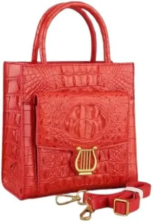 Exotic Genuine Alligator Skin Women Small Totes Bag Cross Shoulder Bag Authentic Crocodile Leather Lady Mini Purse Handbag