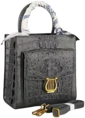Exotic Genuine Alligator Skin Women Small Totes Bag Cross Shoulder Bag Authentic Crocodile Leather Lady Mini Purse Handbag