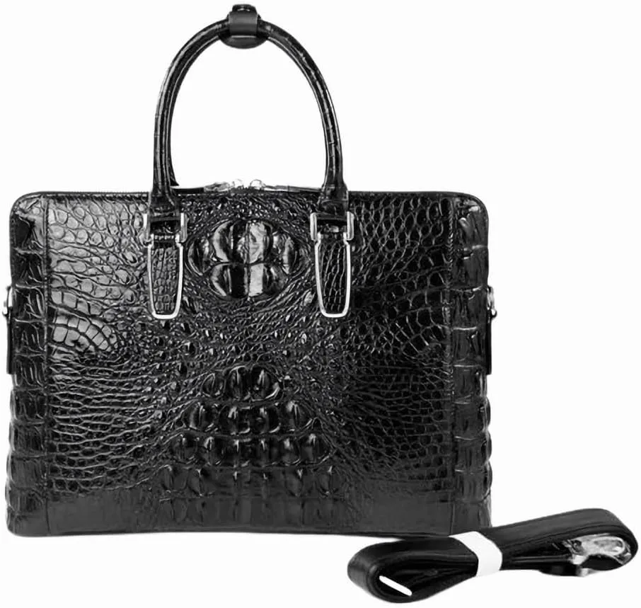 Exotic Real True Alligator Skin Businessmen Briefcase Man Top-handle Handbag Genuine Crocodile Leather Male Laptop Purse Bag