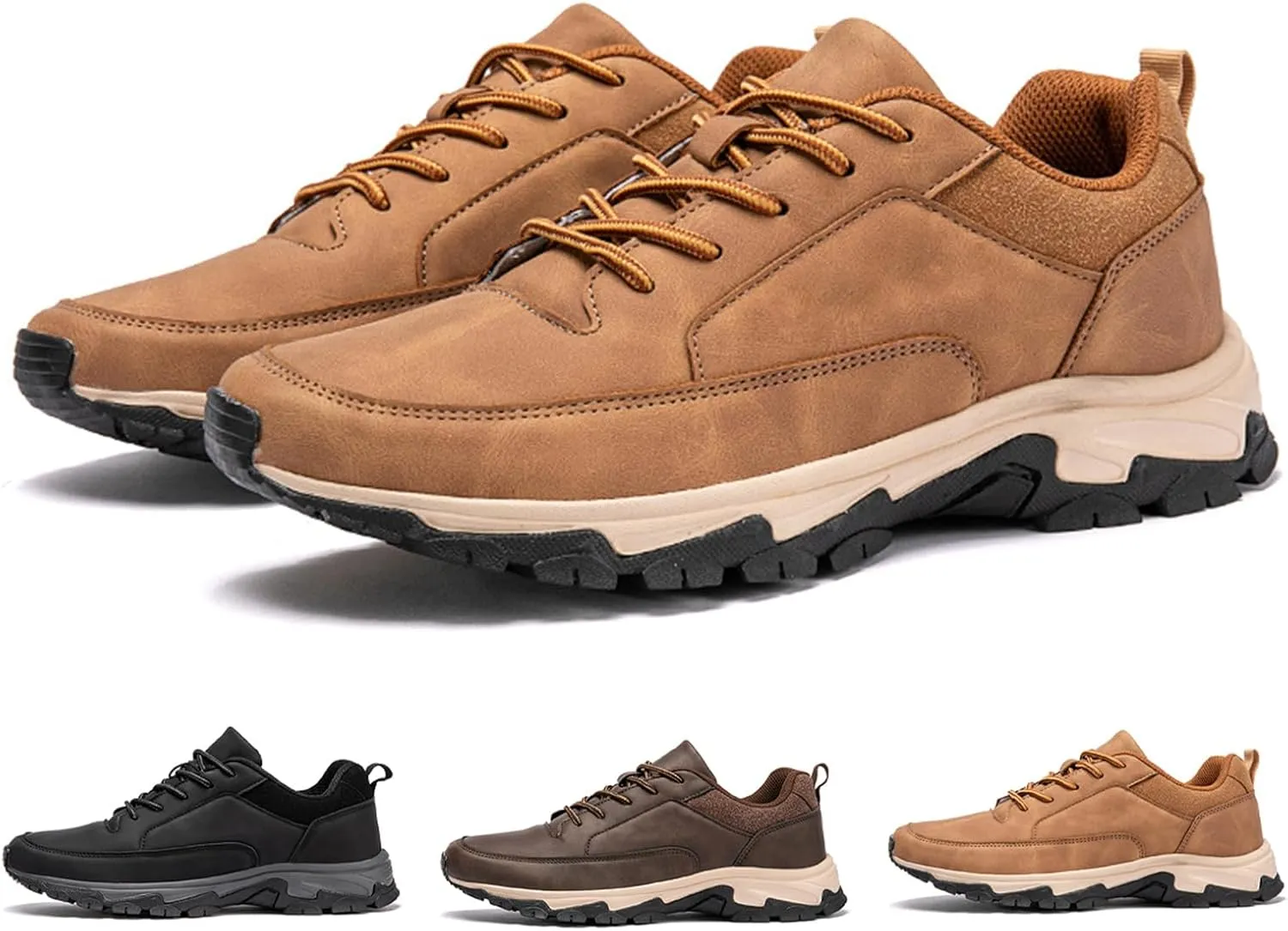 Extra Wide Fit Slip On Outdoor Hiking Trekking Sneaker,Waterproof Men's Trainers,Breathable Lightweight Men's Sports Shoes,Non Slip Sports Shoes
