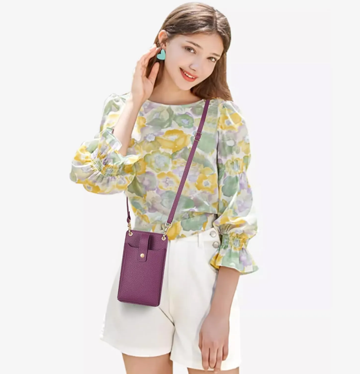FALAN MULE Small Cell Phone Crossbody Bag Purse for Women, PU Leather Wallet Purse…