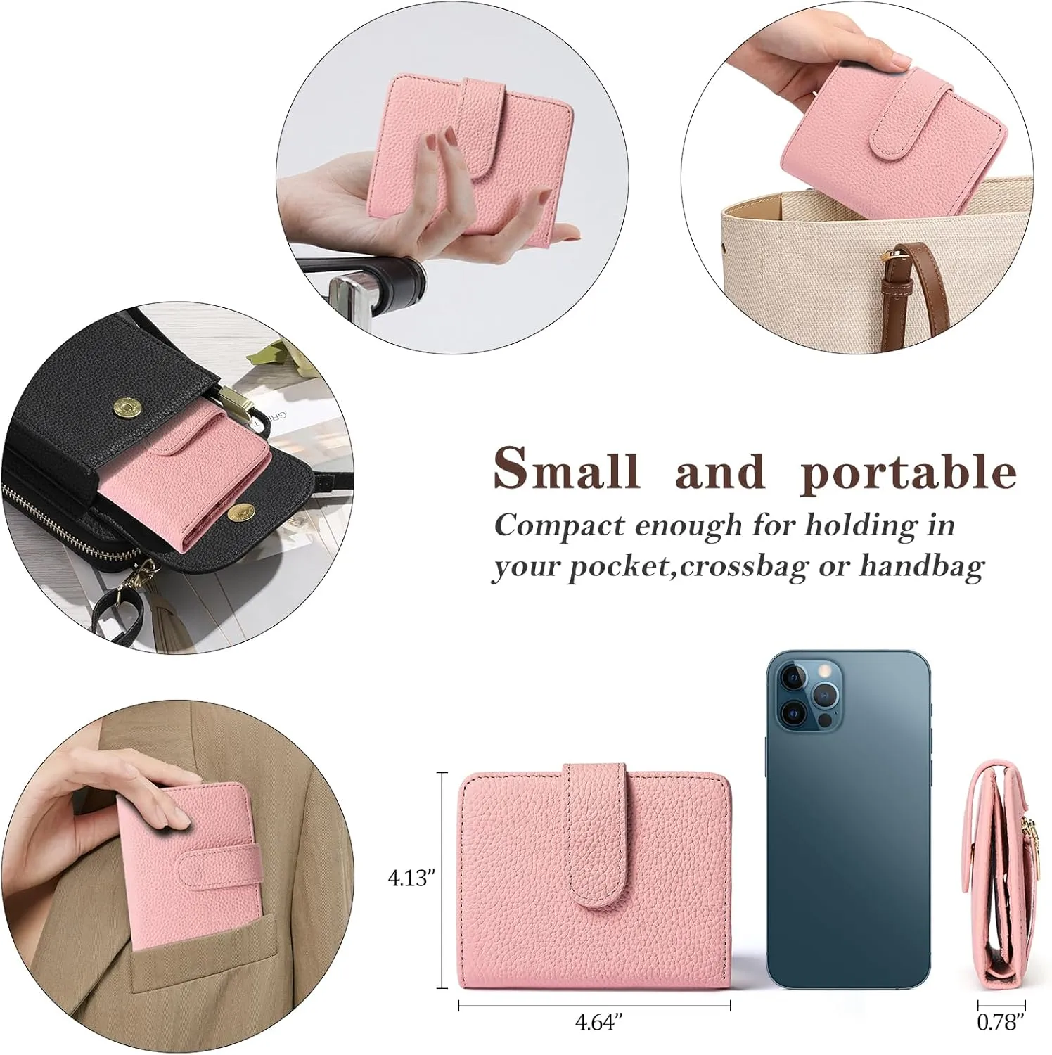 FALAN MULE Wallet Women RFID Blocking Slim Genuine Leather Small Womens Wallet with Zipper Coin Pocket