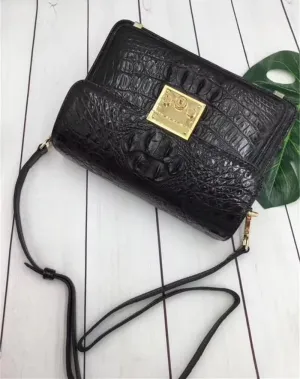 Fashion Genuine Crocodile Skin Women's Messenger Bag Authentic Alligator Leather Lady Crossbody Shoulder Bag Female Purse