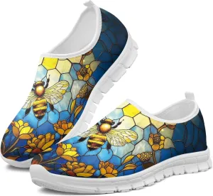 Fashion Print Womens Slip on Walking Shoes Breathable Flat Shoes Comfortable Casual Sneakers