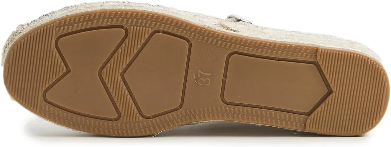 FEVERSOLE Close Toe Espadrilles Women's Comfort Breathable Ankle Strap Low Heel Wedge