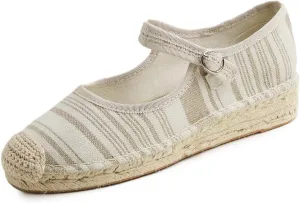 FEVERSOLE Close Toe Espadrilles Women's Comfort Breathable Ankle Strap Low Heel Wedge