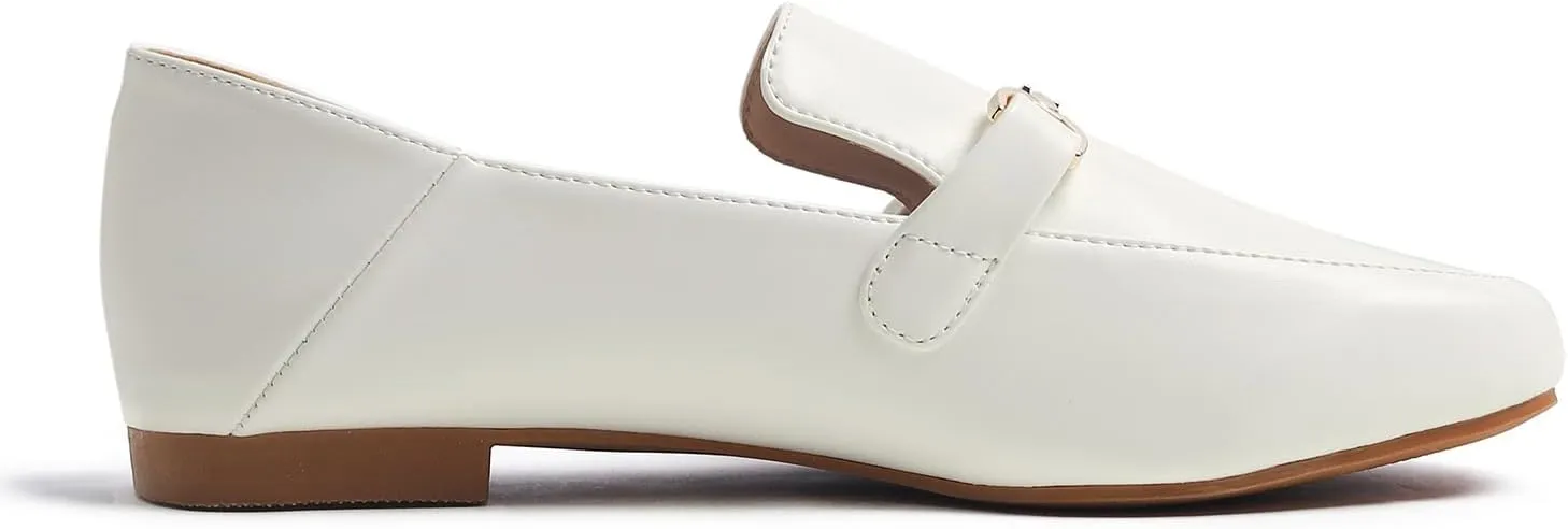 FEVERSOLE Women's Fashion Daily Comfort Soft Penny Loafer Office Work Flats
