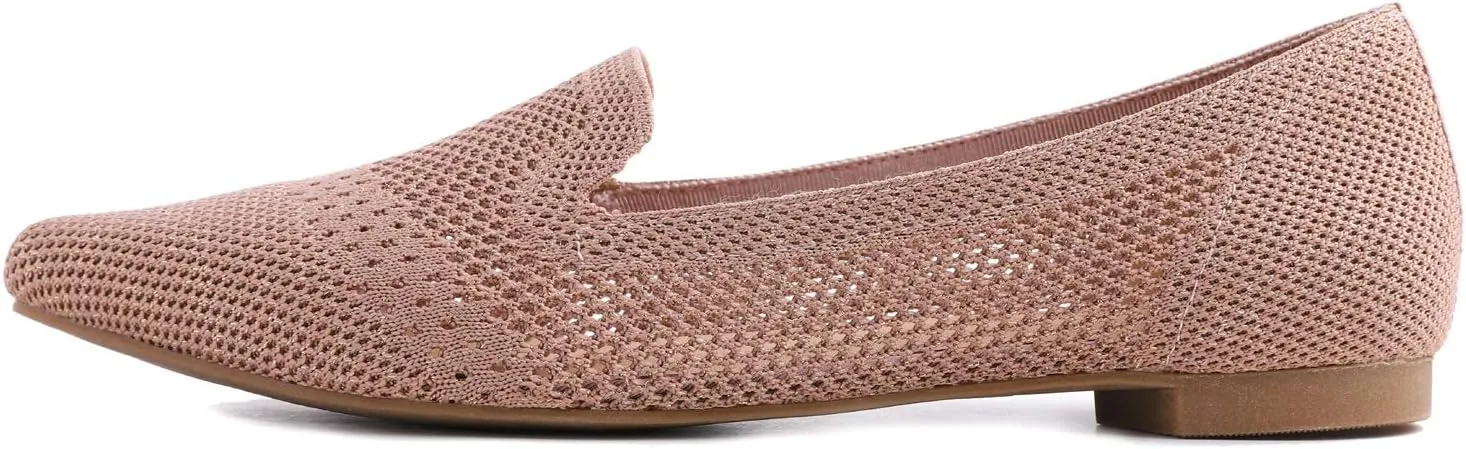 Feversole Women's Woven Fashion Breathable Knit Flat Shoes