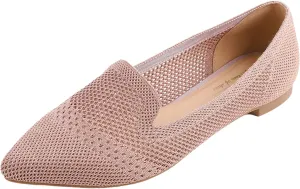 Feversole Women's Woven Fashion Breathable Knit Flat Shoes