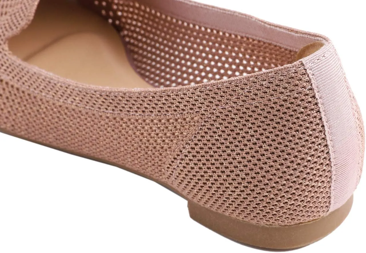 Feversole Women's Woven Fashion Breathable Knit Flat Shoes