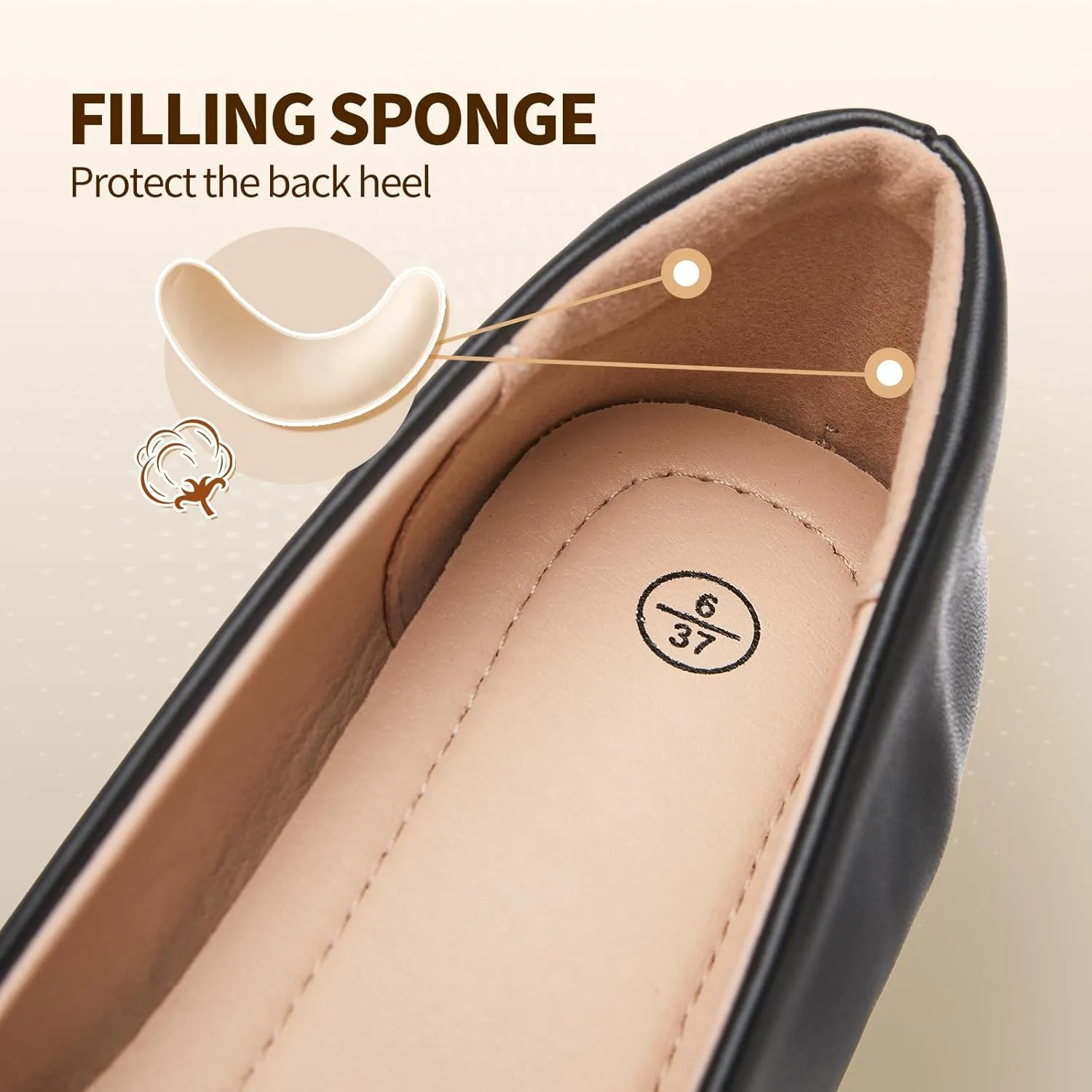 FINIWOR Ballet Flat Shoes for Womens,PU Leather Womens Loafers,Women Pointed Toe Dress Flat Shoes Casual, Comfortable Slip on Flats Shoes Women