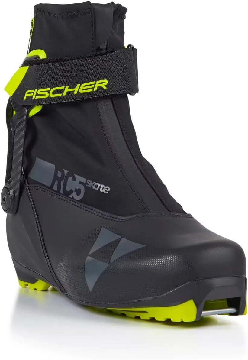 Fischer Unisex RC5 Insulated Breathable Lightweight Water-Repelling Easy-Entry Sports Nordic Cross-Country Skating Racing Skate Boots with Molded Cuff, Soft Lining & Stiff Race Sole