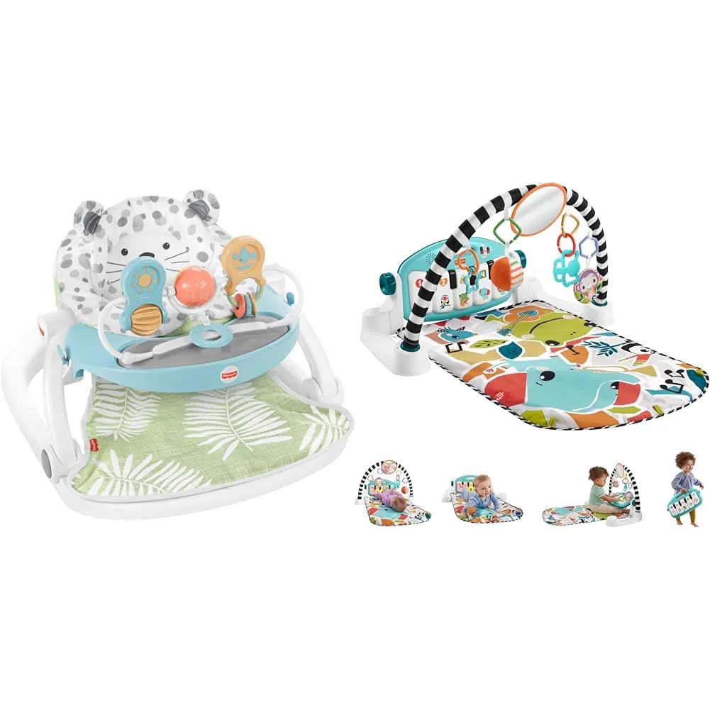Fisher-Price Infant Seat with Toy Bar and Musical Kick & Play Gym