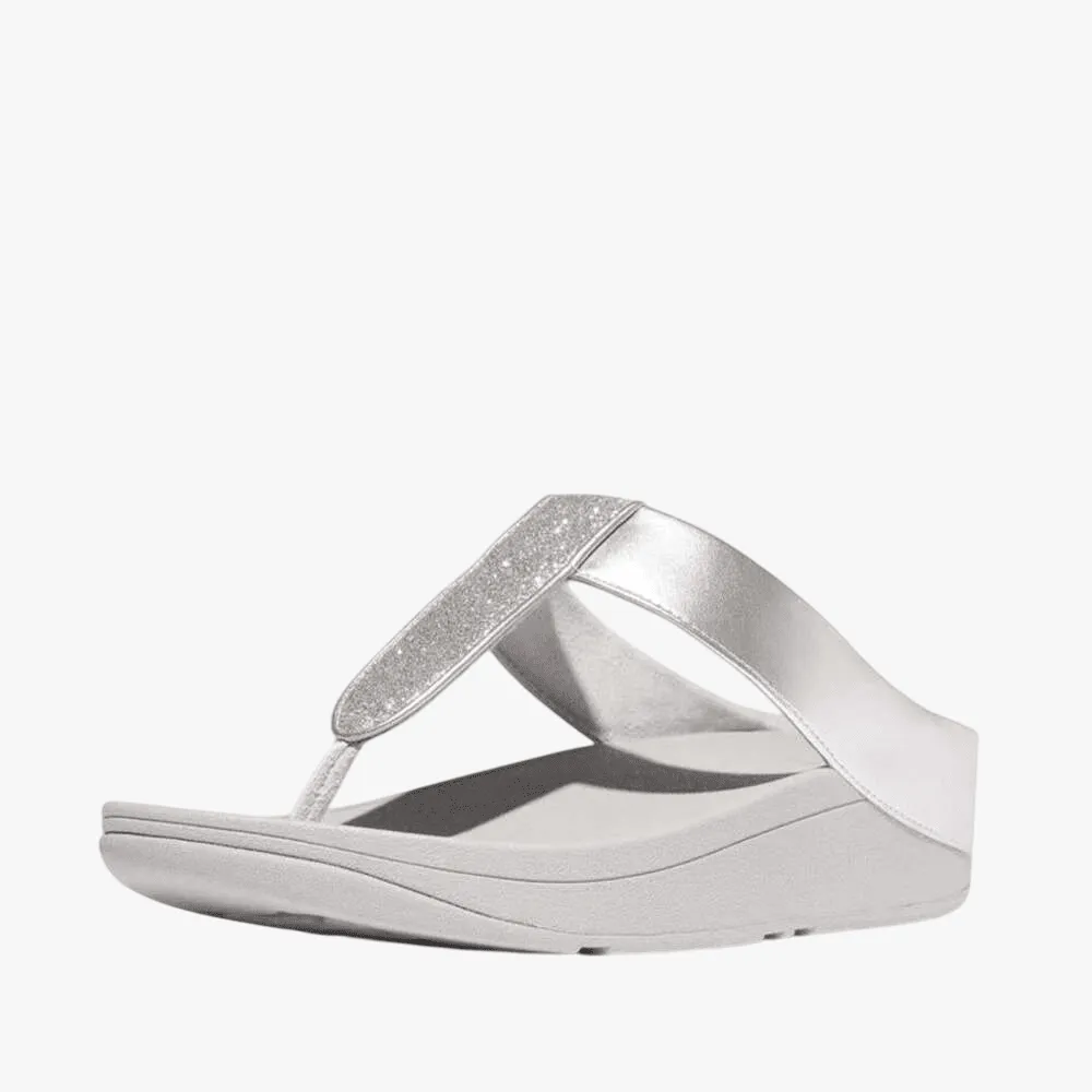 Fit Flop Womens Fino Glitterdust Sandal Met Silver