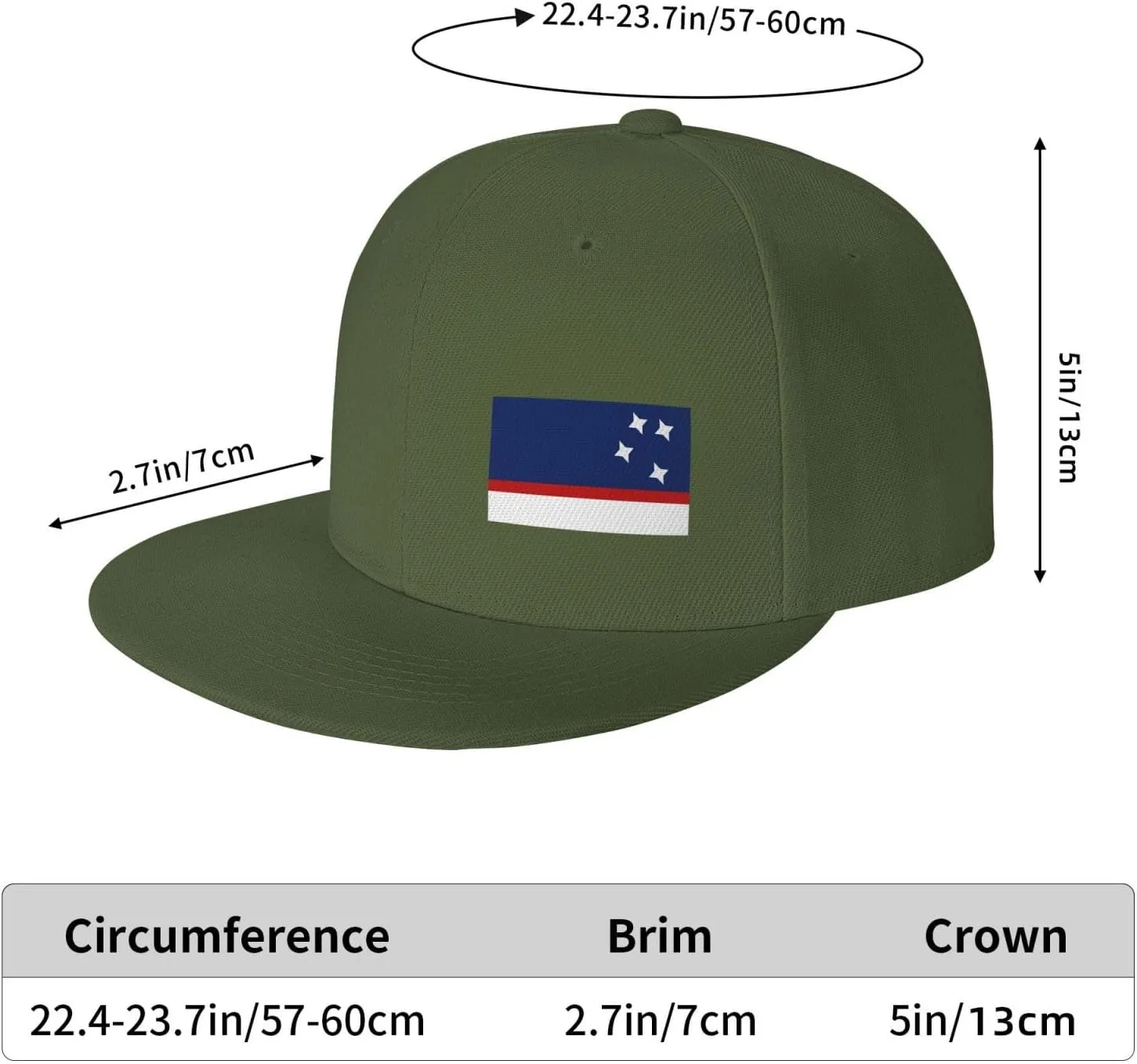 Flag of Patagonia Snapback Hats for Men Women Baseball Cap Flat Bill Brim Hat