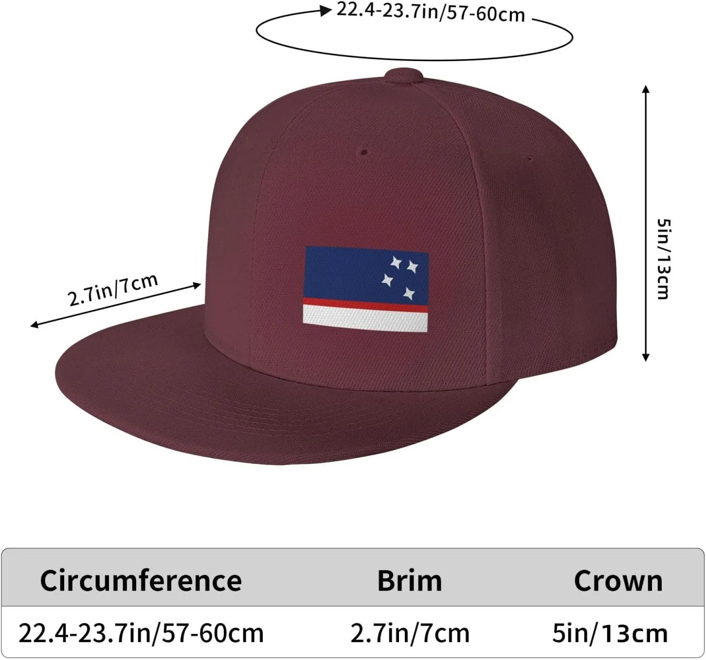 Flag of Patagonia Snapback Hats for Men Women Baseball Cap Flat Bill Brim Hat