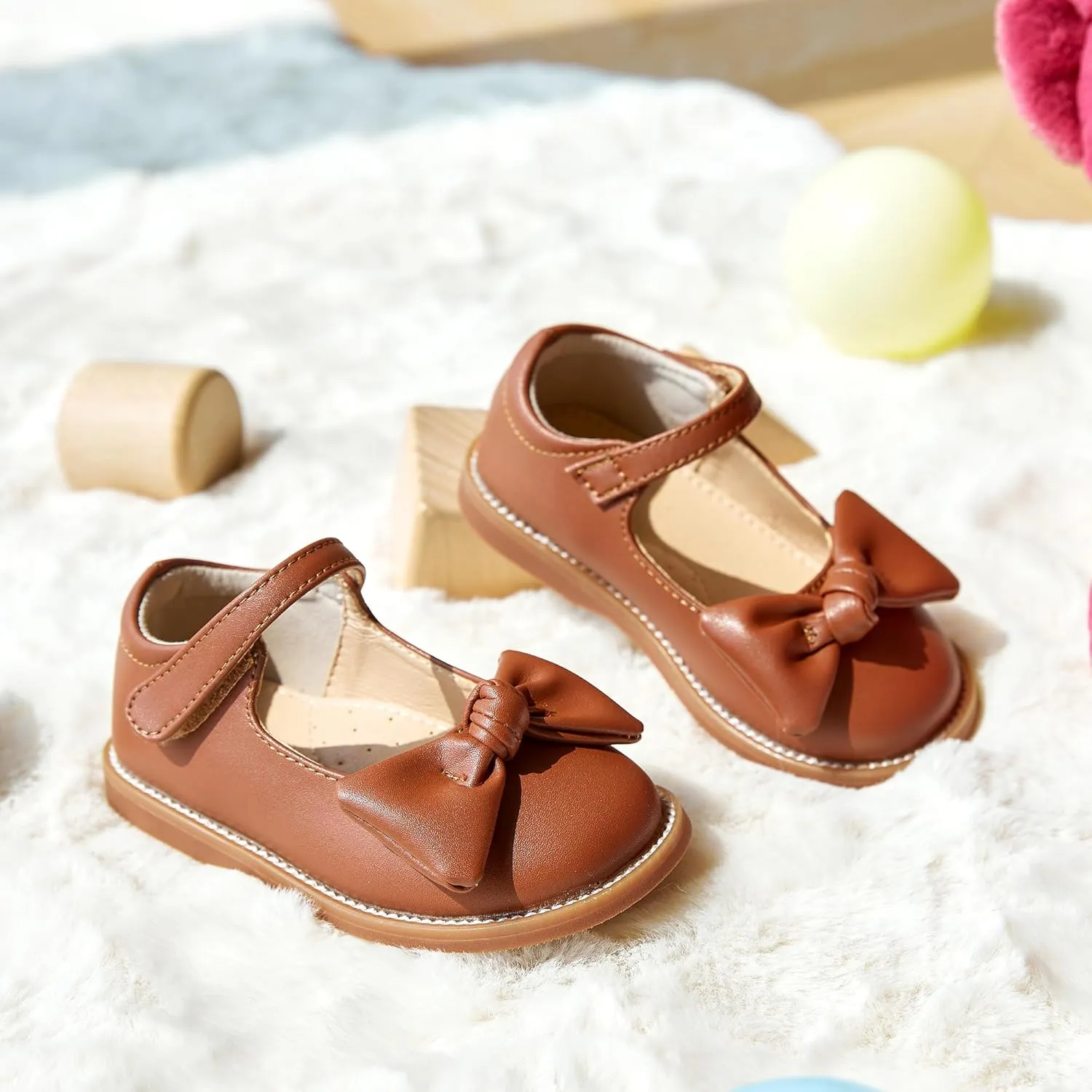 Flaryzone Toddler Little Girl Mary Jane School Uniform Oxfords Flat Dress Shoes