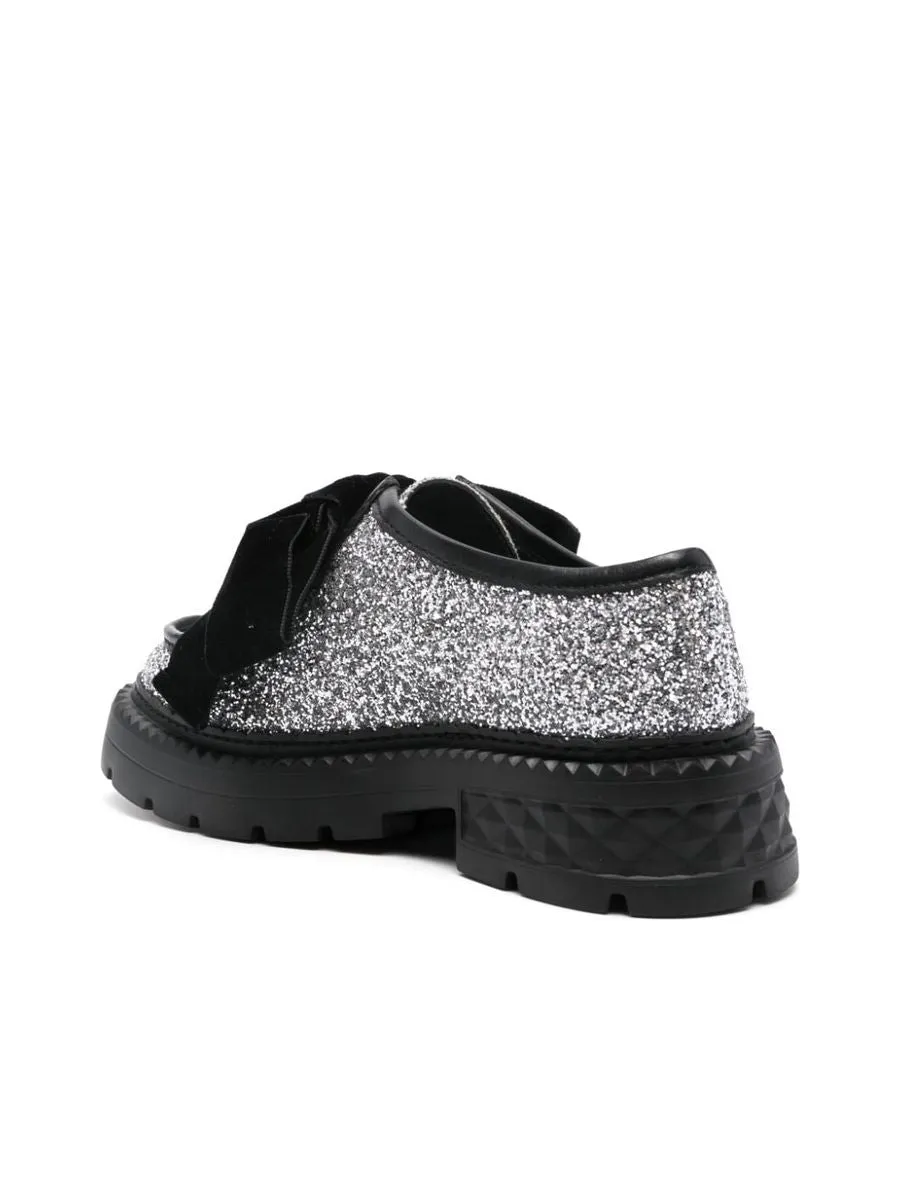 Flat Glitter Moccasins