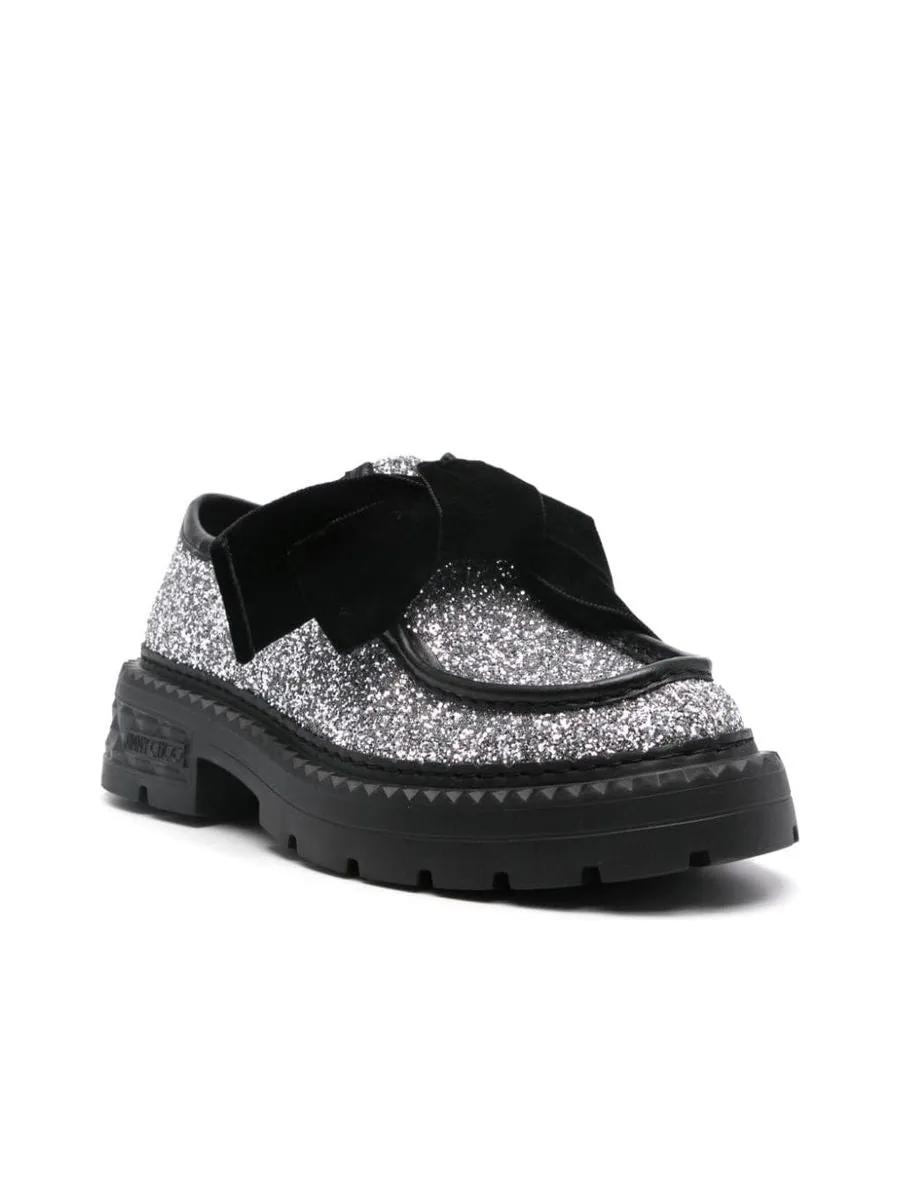 Flat Glitter Moccasins