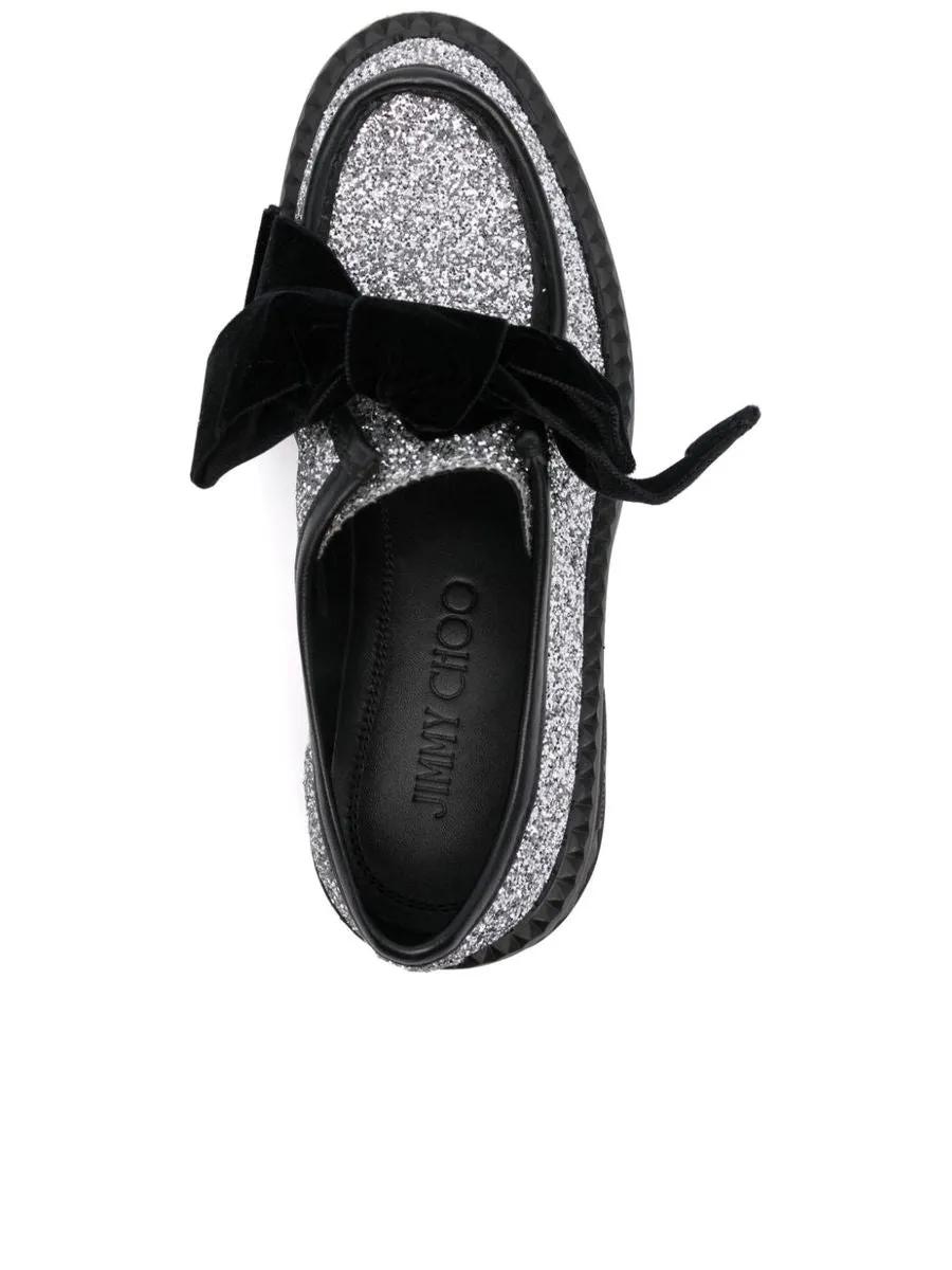 Flat Glitter Moccasins