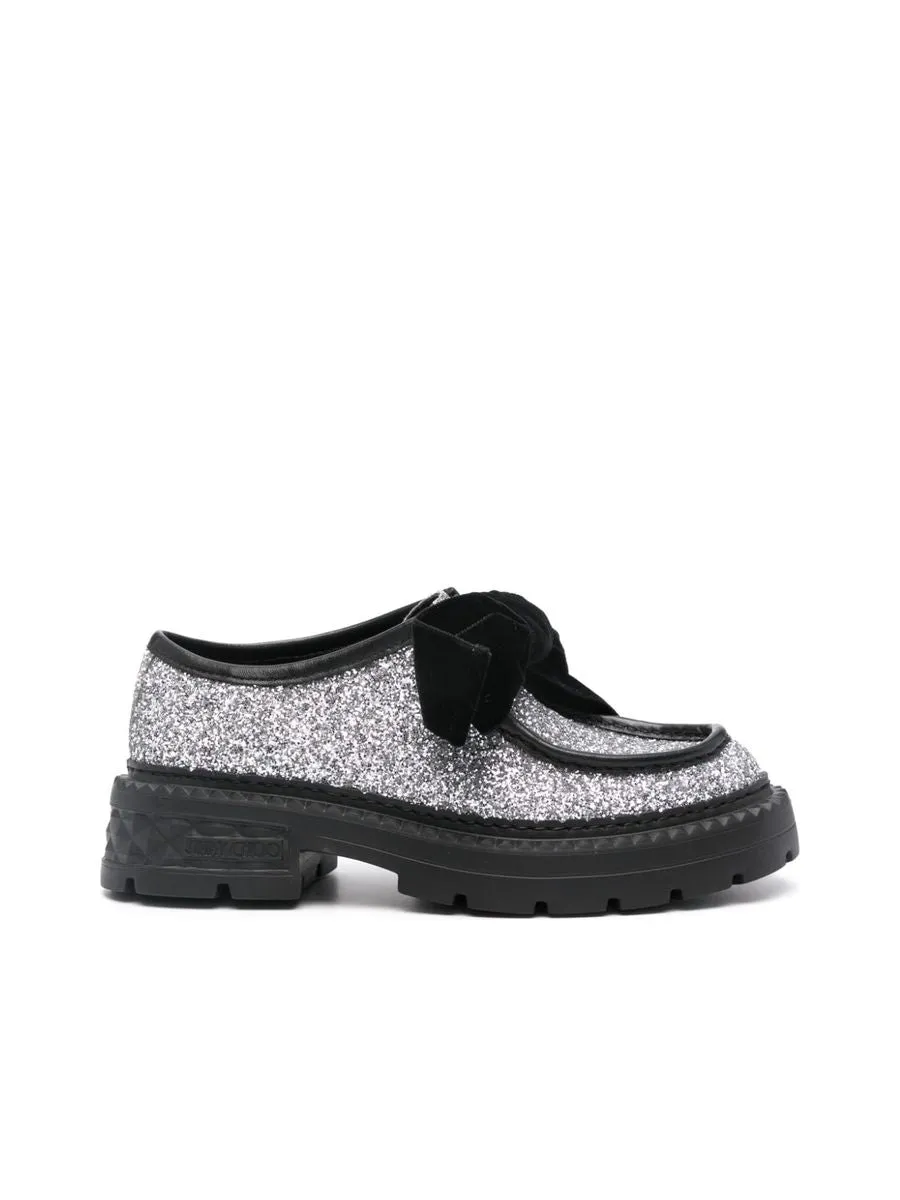 Flat Glitter Moccasins