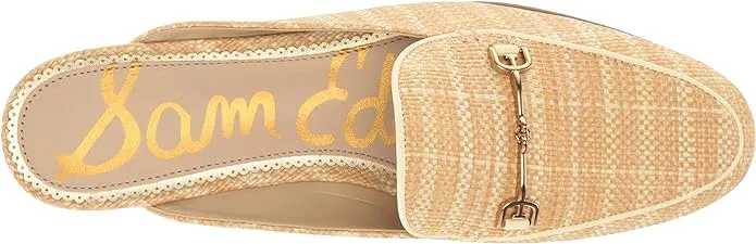 Flat Mules Almond Slip High-tech On Trustworthy transactions Beige Embellished Sam Toe Linnie Heeled Edelman