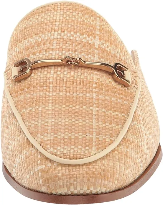 Flat Mules Almond Slip High-tech On Trustworthy transactions Beige Embellished Sam Toe Linnie Heeled Edelman