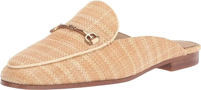 Flat Mules Almond Slip High-tech On Trustworthy transactions Beige Embellished Sam Toe Linnie Heeled Edelman