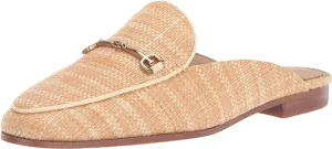 Flat Mules Almond Slip High-tech On Trustworthy transactions Beige Embellished Sam Toe Linnie Heeled Edelman