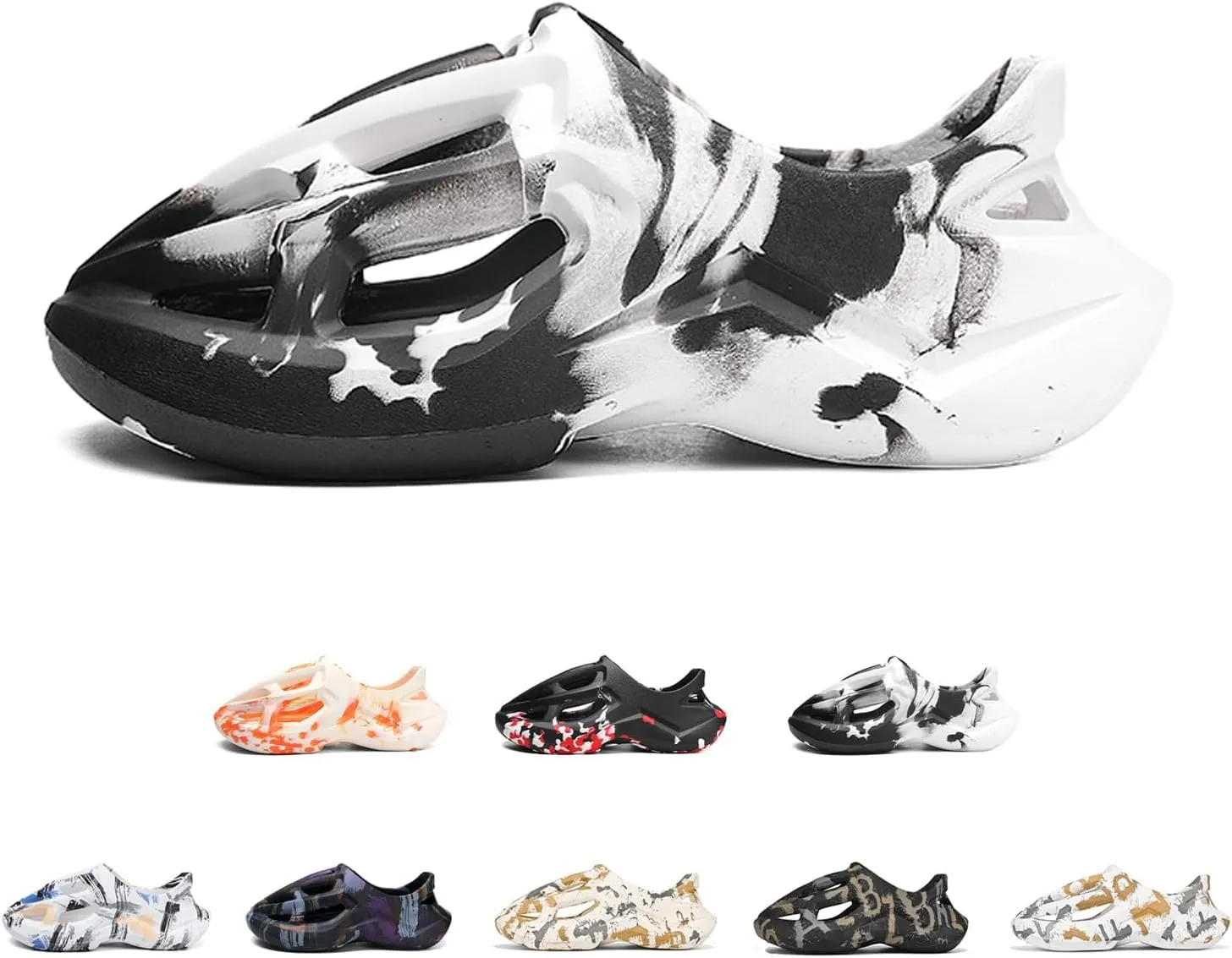 Foam Runners for Men Non-Slip Quick-Drying Outdoor Pillows Shoes Slip-On Soft Beach Sandals Walking Breathable Couple Sneakers Fashion Thick Slippers