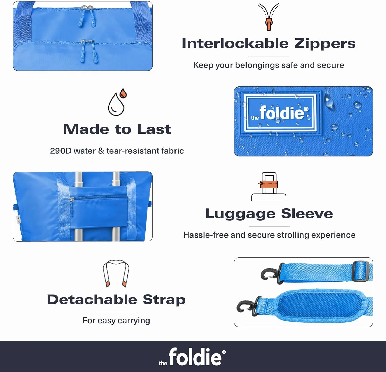 Foldable Travel Tote Bag for Women - 40L Weekender Bag with Multiple Pockets - Carry On Personal Item Travel Bag