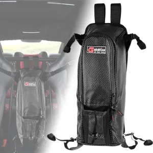 For KRX 1000 Storage Bag Accessories, Universal UTV Offroad Center Seat Bag Shoulder Storage Bag For Kawasaki KRX 1000 Teryx 4 Mule Easy to Install Gear Bag (Black)