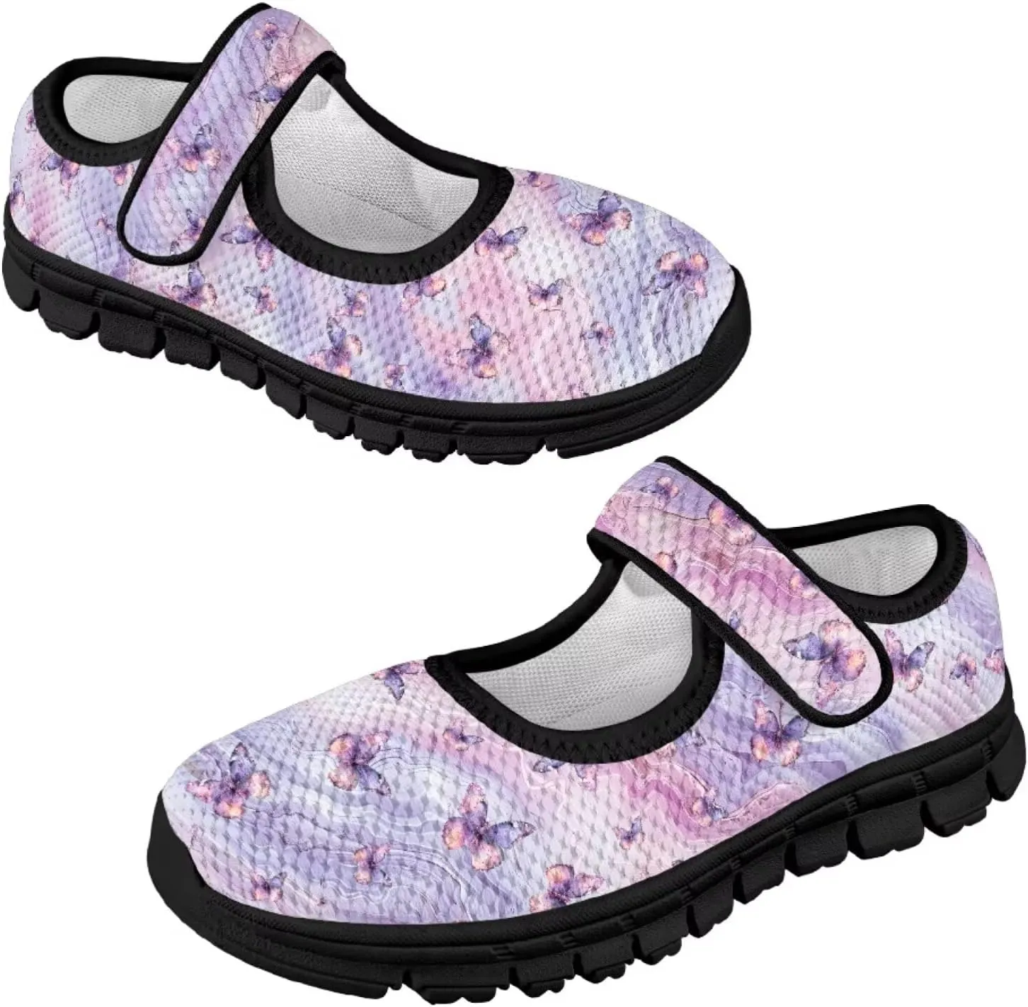 Forchrinse Pink Boston Terrier Floral Print Girls Dress Shoes Mary Jane Flats Pink for Kids and Toddler Size 11-2.5 School Uniform Sneakers Lightweight Walking Shoes