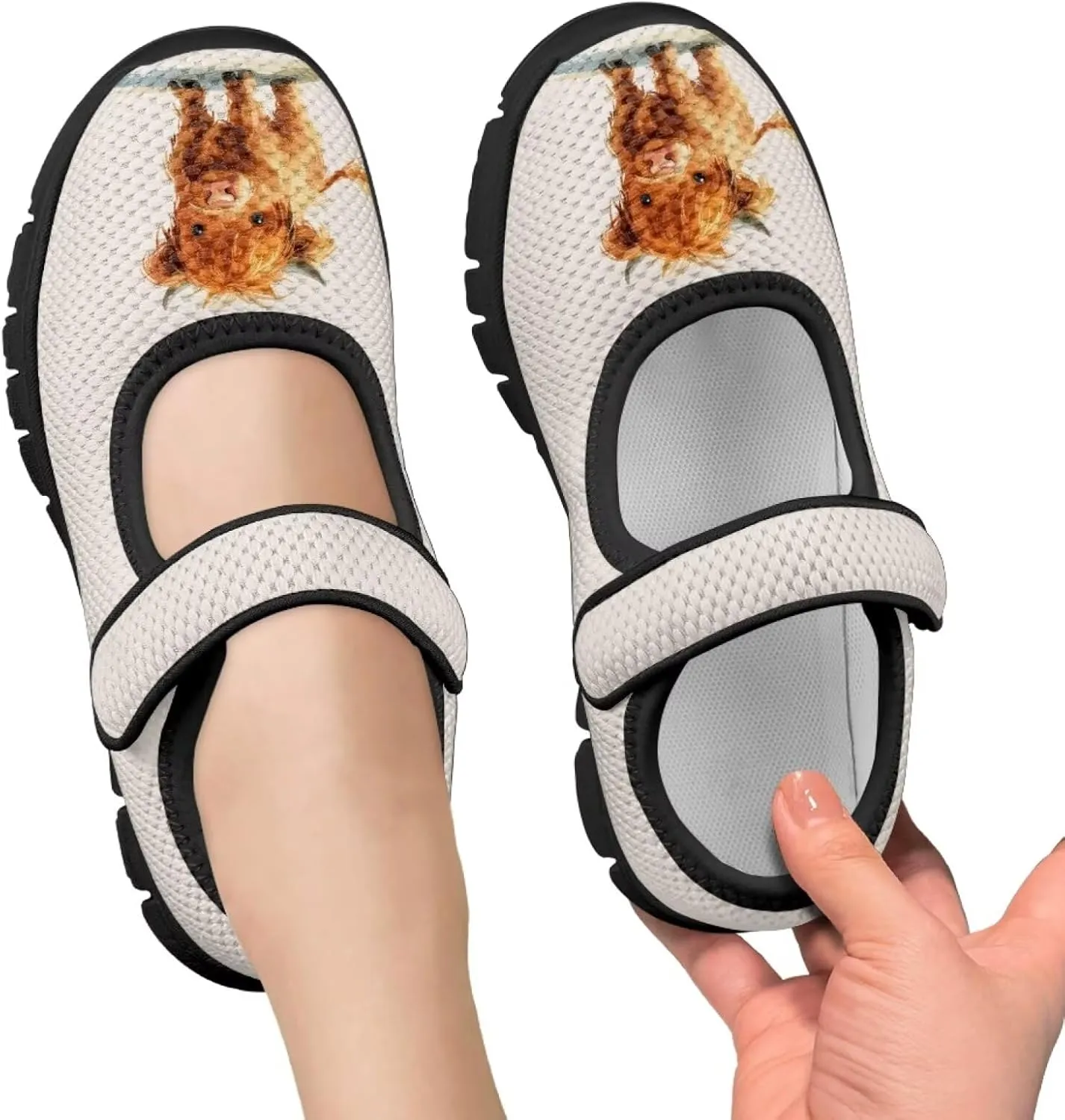 Forchrinse Sunflower Otter Pattern Toddlers Girls Dress Shoes Floral Mary Jane Flats Party School Uniform Shoes Lightweight Flats Sneakers for Kids,Size 11-2.5